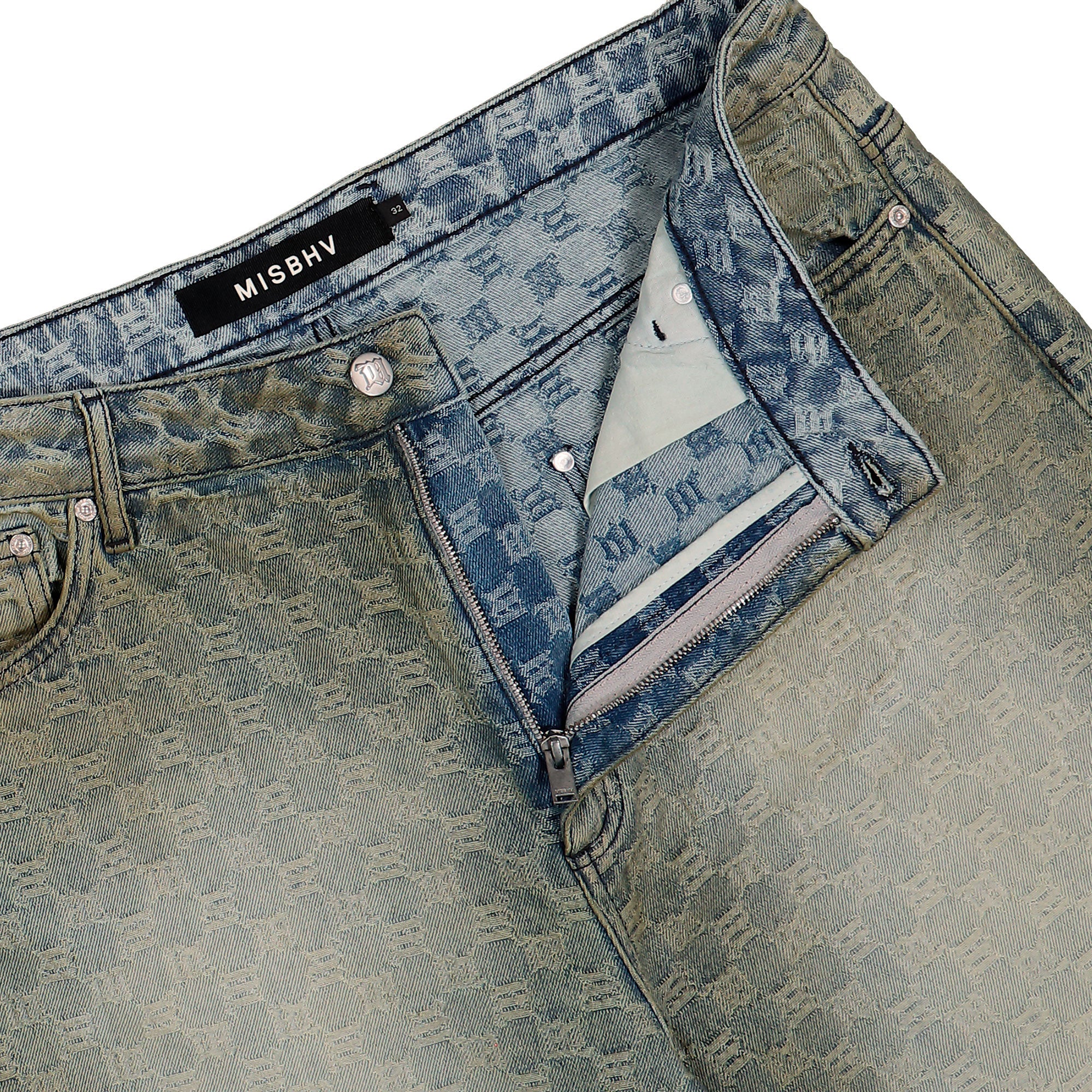 Monogram Ocean Washed Denim Shorts - Image 4