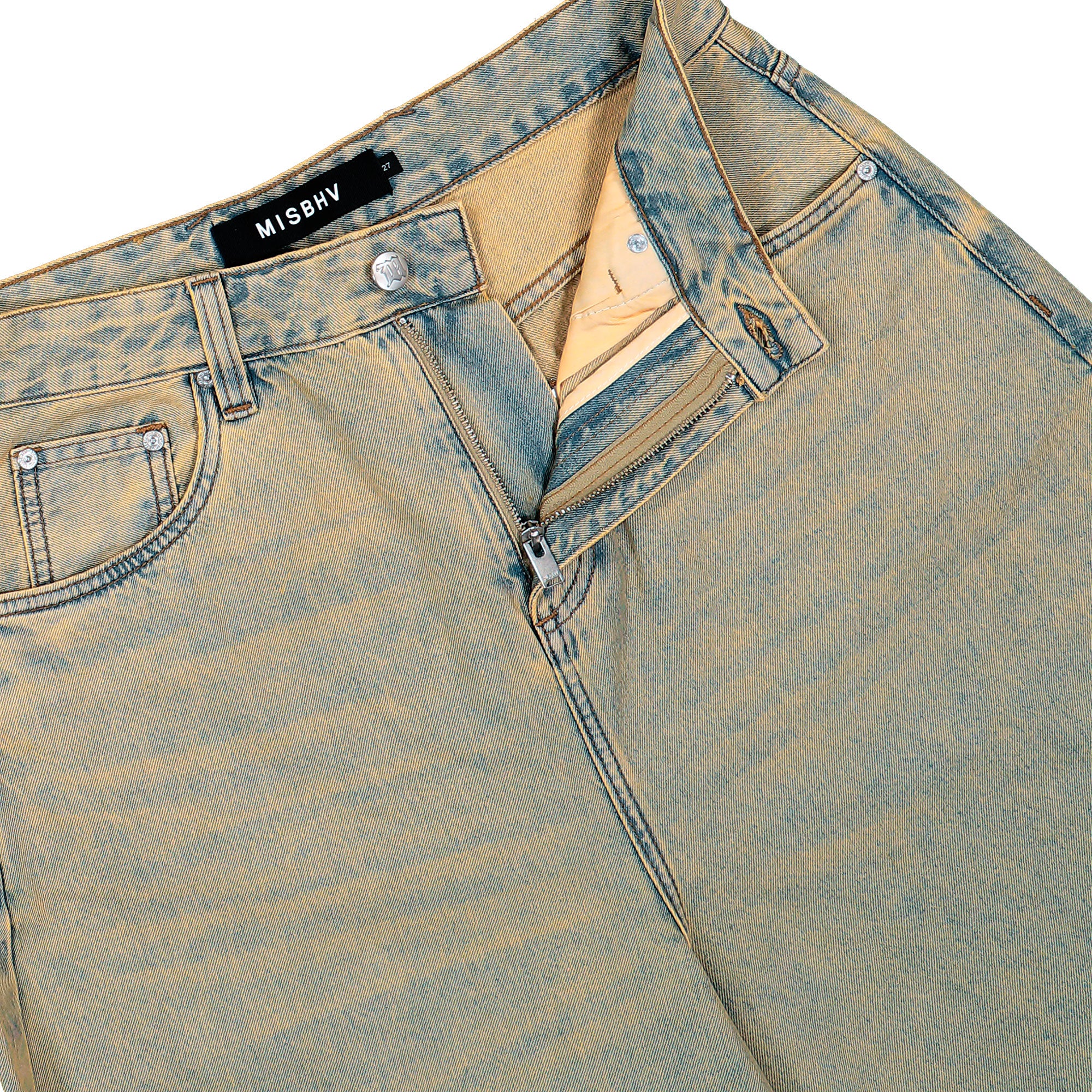 Sand Washed Balloon Denim Trousers - Image 4