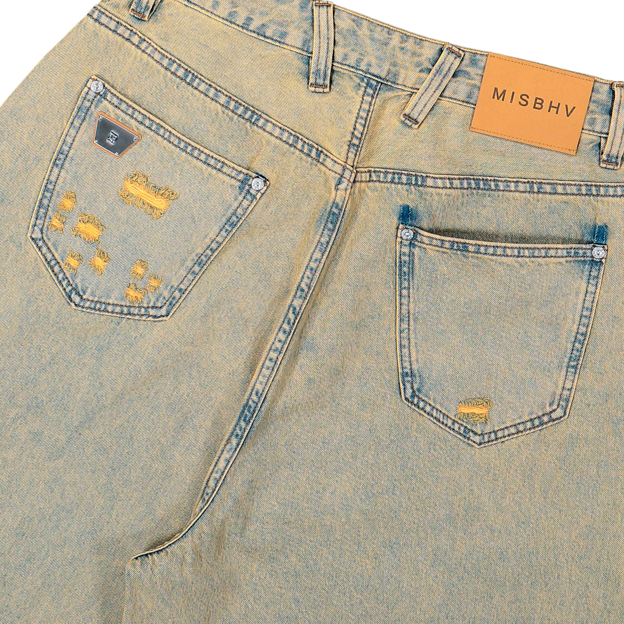 Sand Washed Balloon Denim Trousers - Image 5