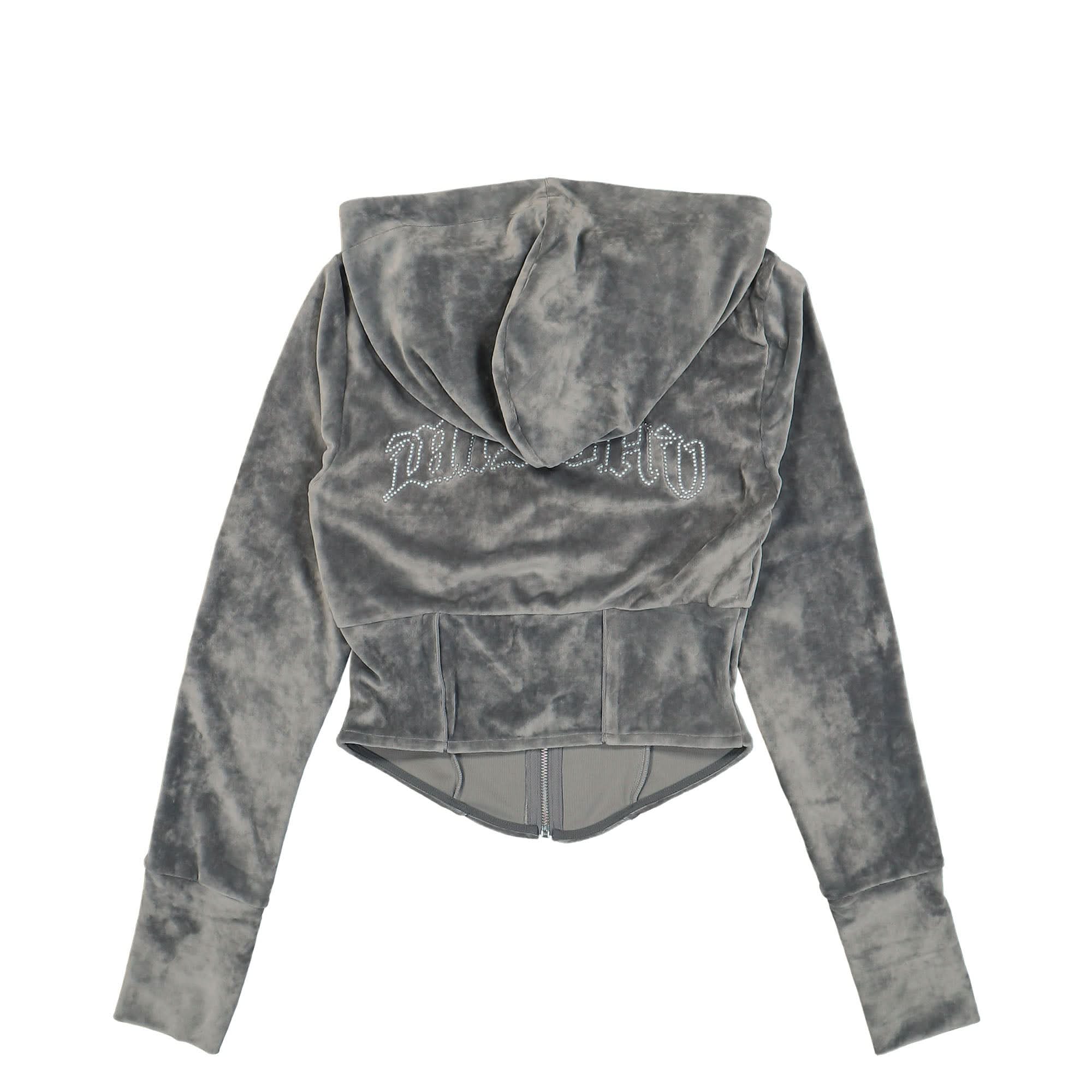 Velour Zipped Hoodie - Image 2