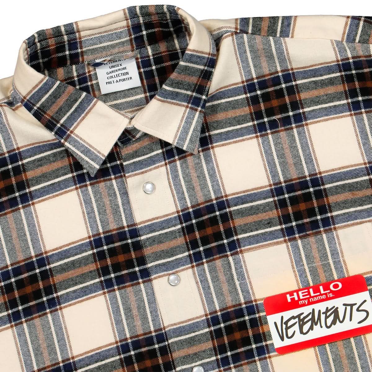 My Name Is Vetements Sleeveless Flannel Shirt - Image 3