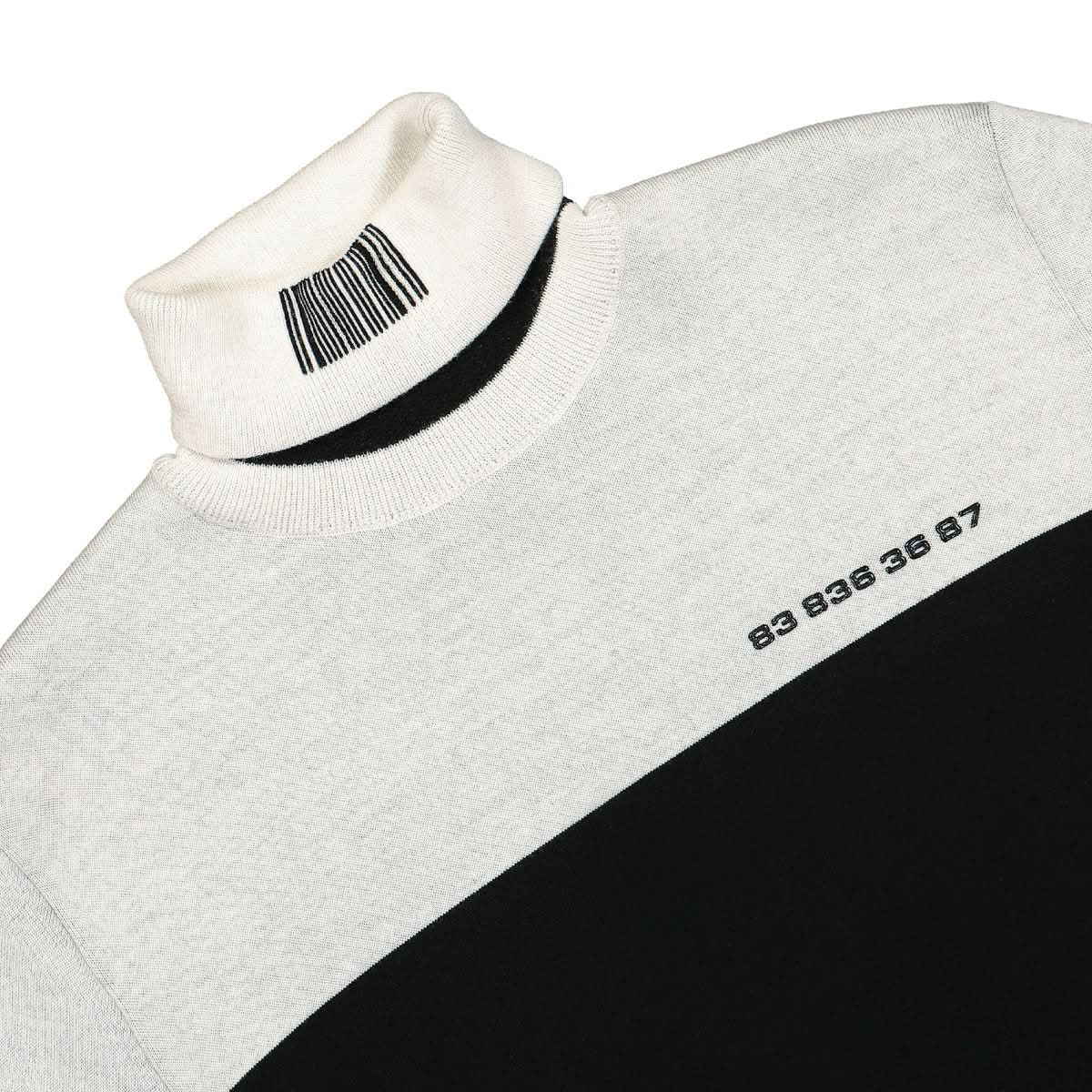 Numbered Color Block Turtleneck - Image 3