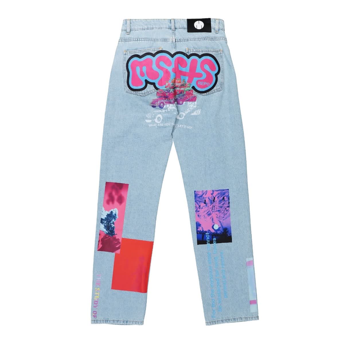 Printed Denim Trousers - Image 2