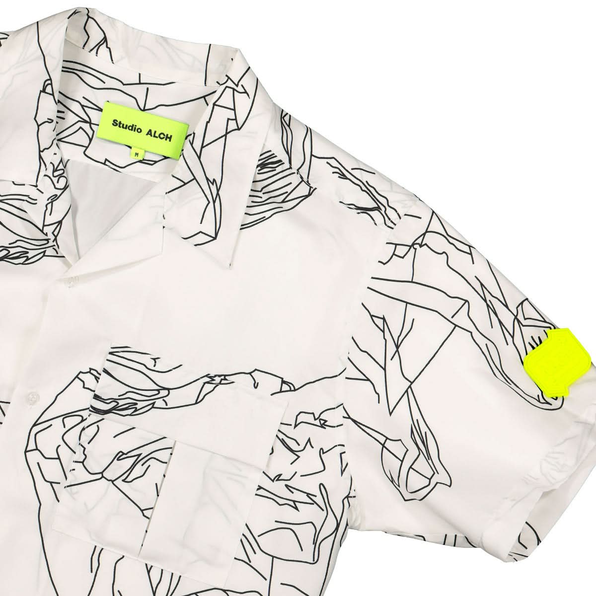Printed Silk Shirt with Cargo Pockets - Image 3