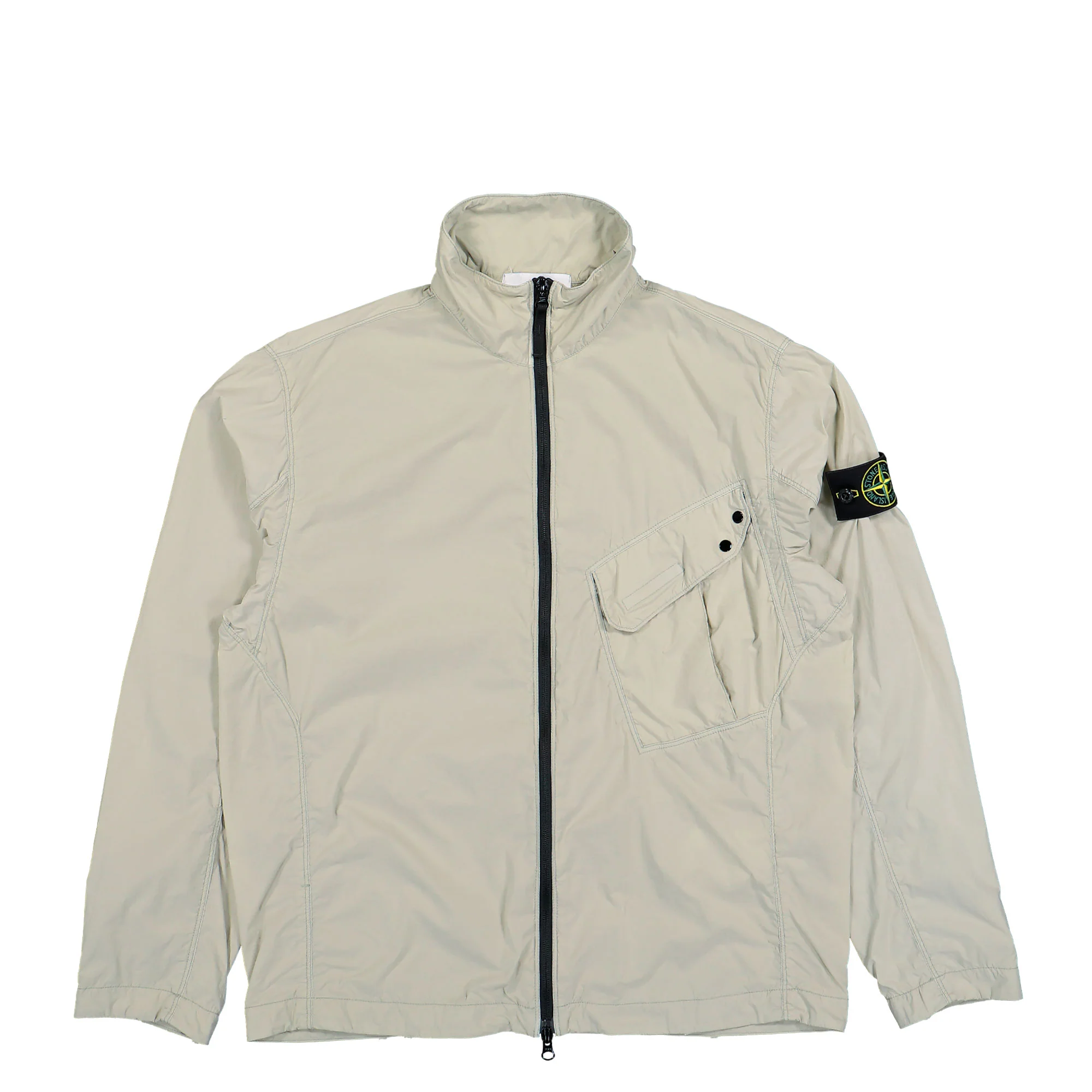 Comfort-Fit Zip-Up Overshirt With Chest Pocket
