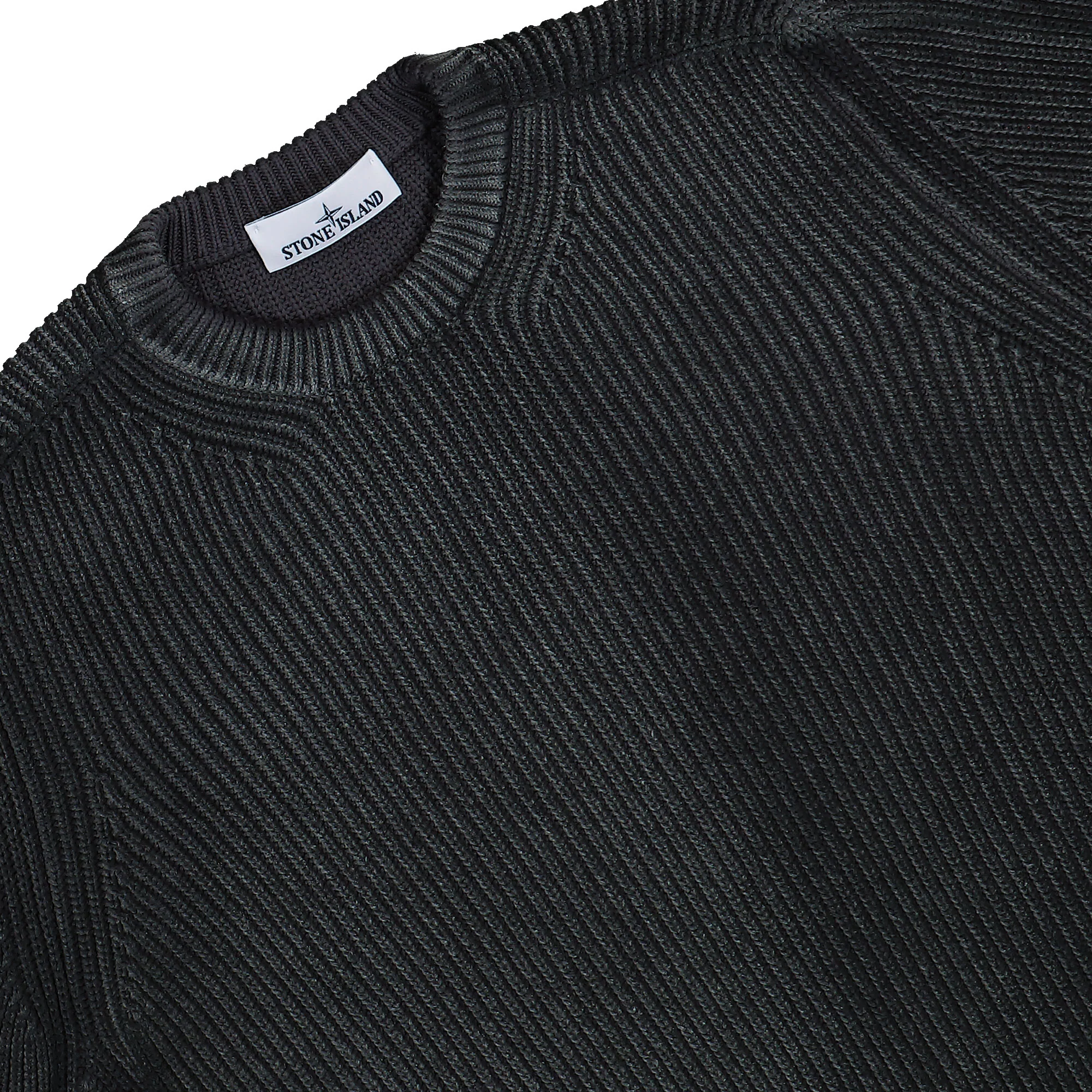 Crewneck Jumper With Two Tone Spray And Fishermans Rib - Image 3