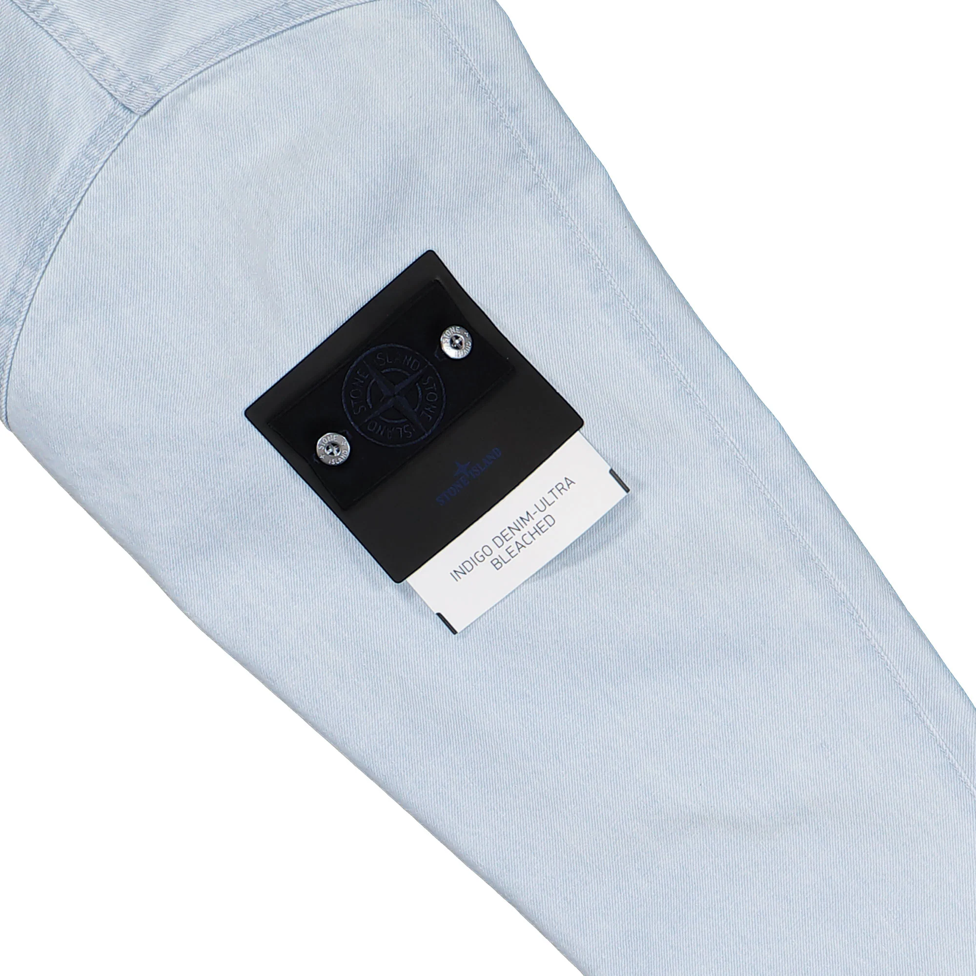 Indigo Denim Ultra Bleached Biker Jacket - Image 5