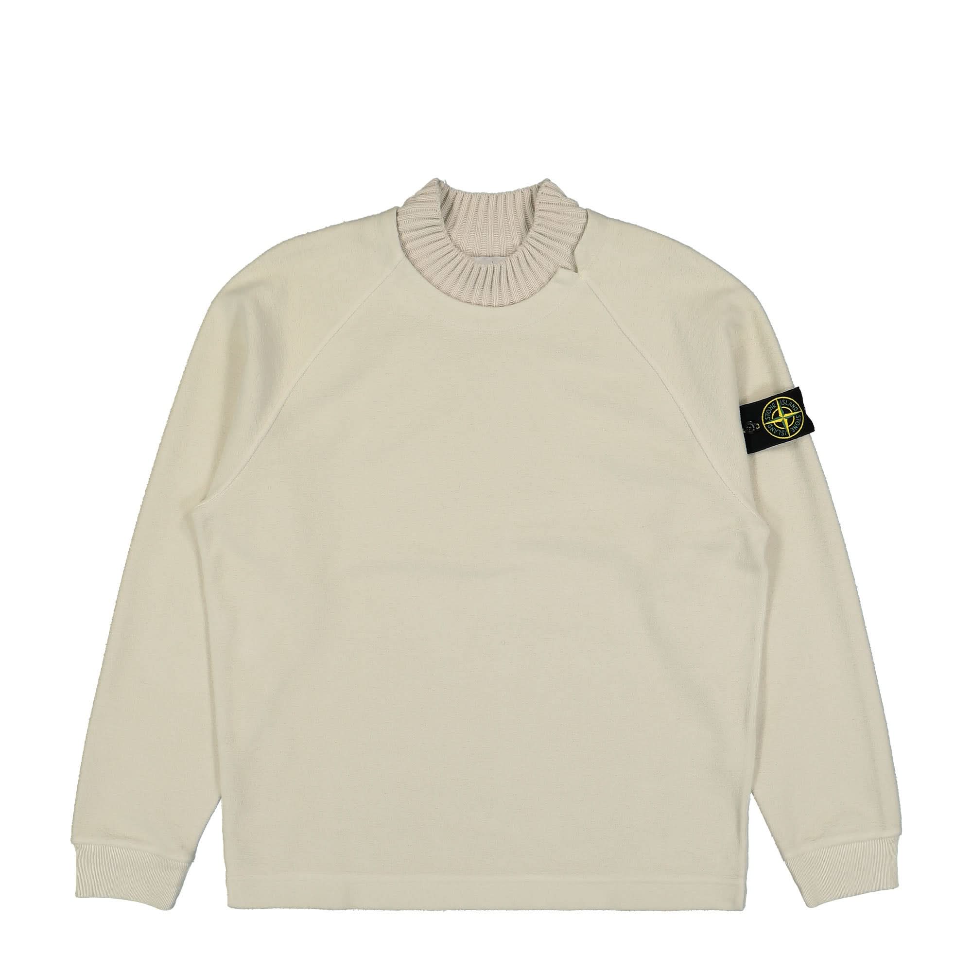 Knitted Collar Fleece Sweatshirt