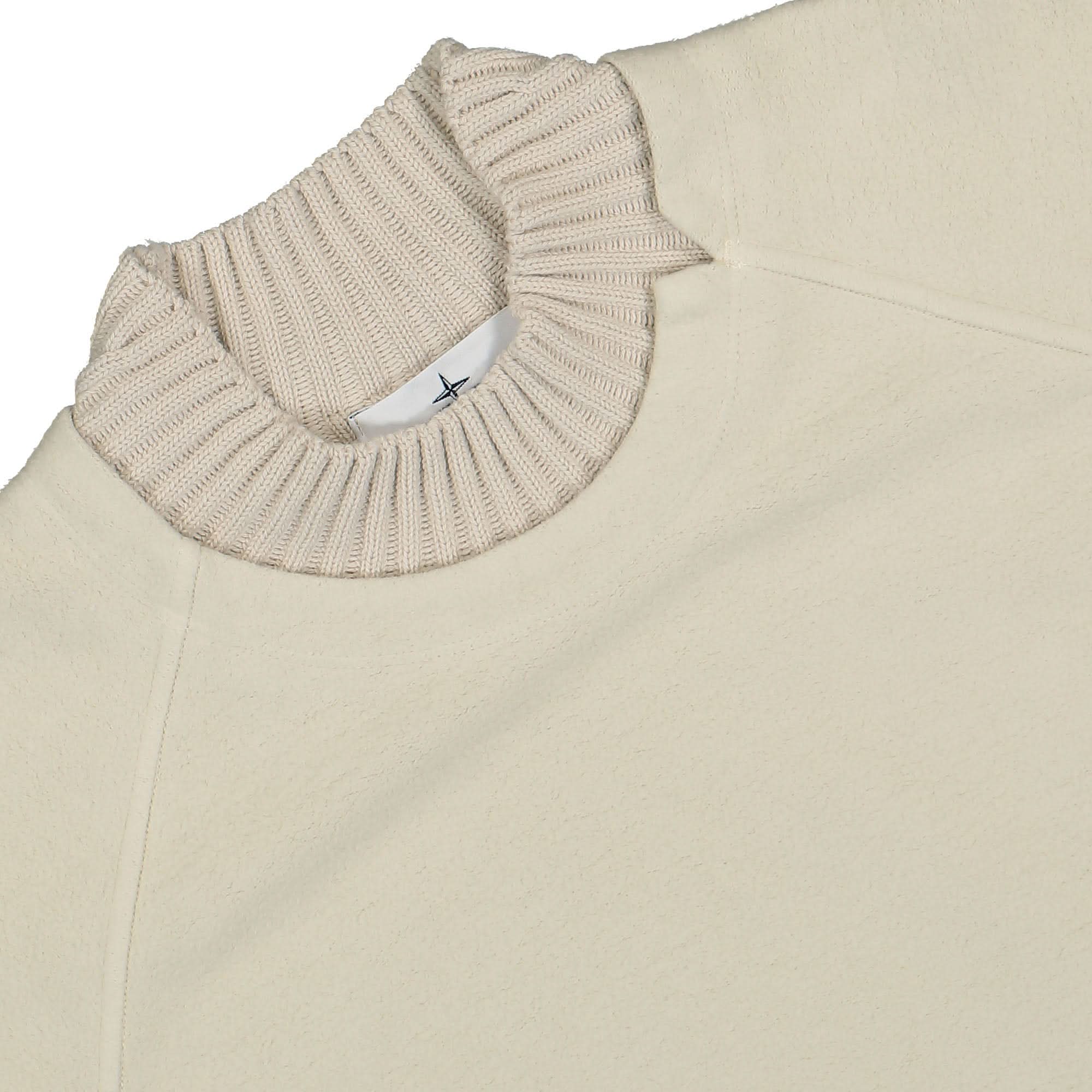 Knitted Collar Fleece Sweatshirt - Image 3