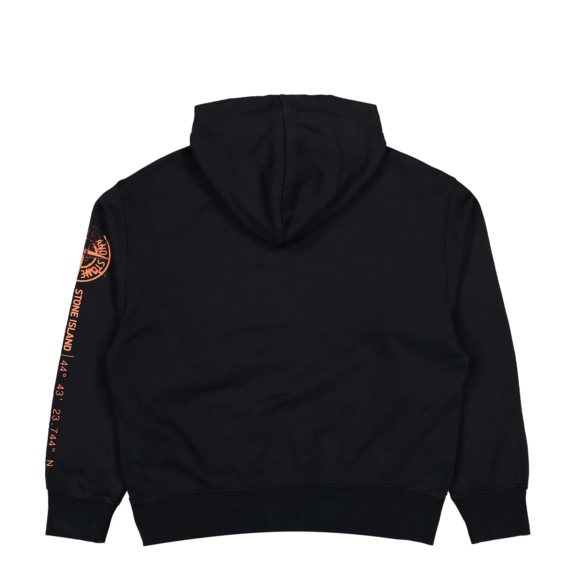 Oversized Zip-Up Hooded Sweatshirt With Vertical Placement Print - Image 2