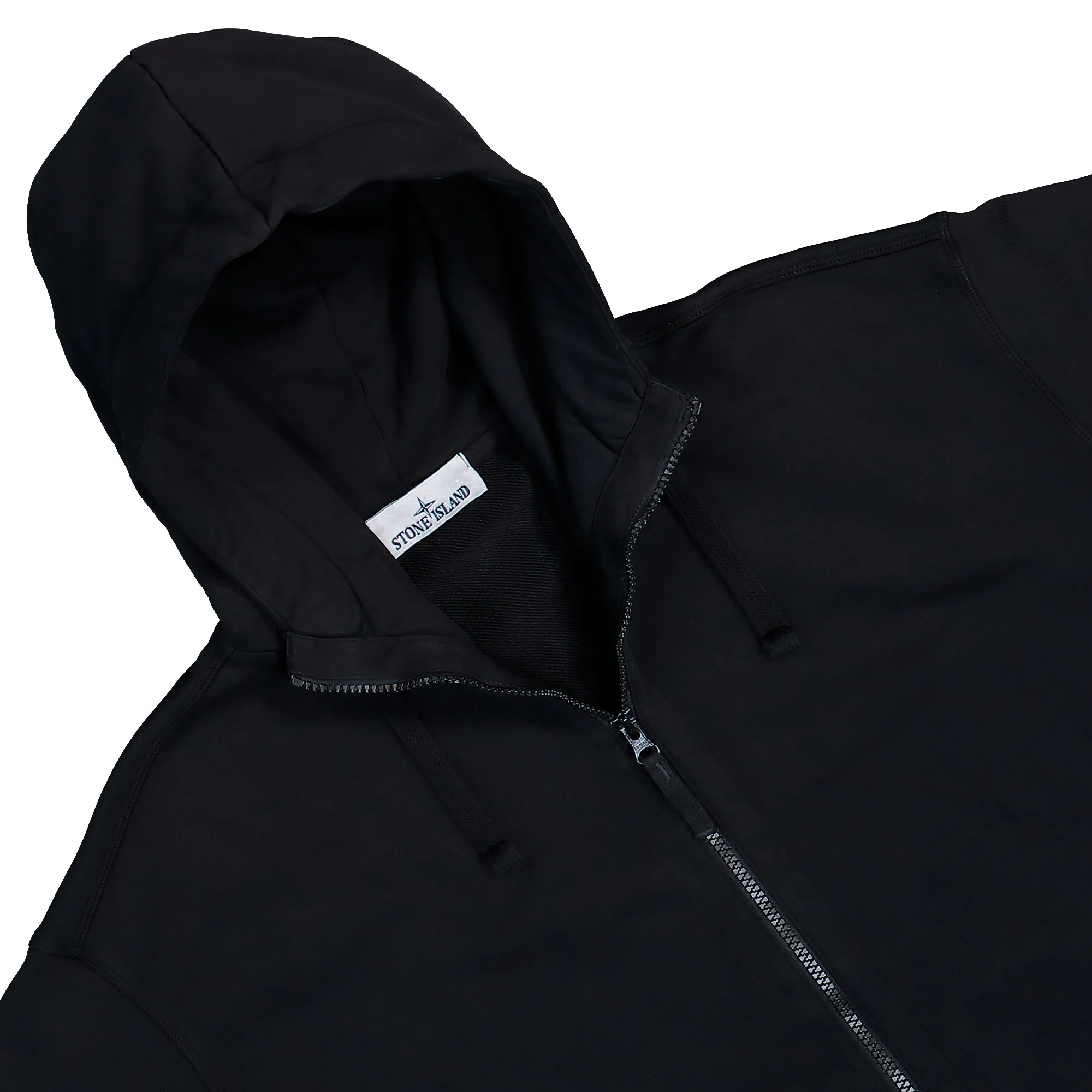 Oversized Zip-Up Hooded Sweatshirt With Vertical Placement Print - Image 3