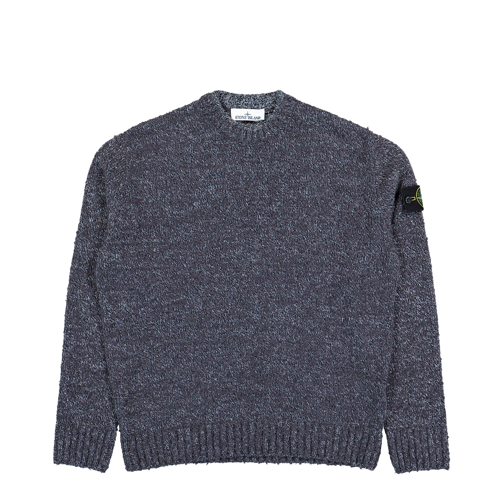 Regular-Fit Crewneck Wool Sweater With Compass Badge
