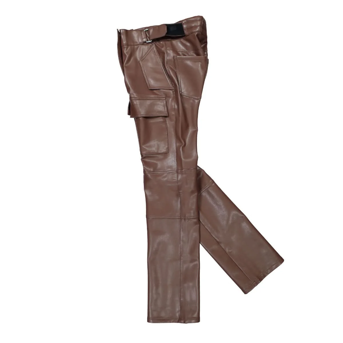 Vegan Leather Moto Trousers - Image 3