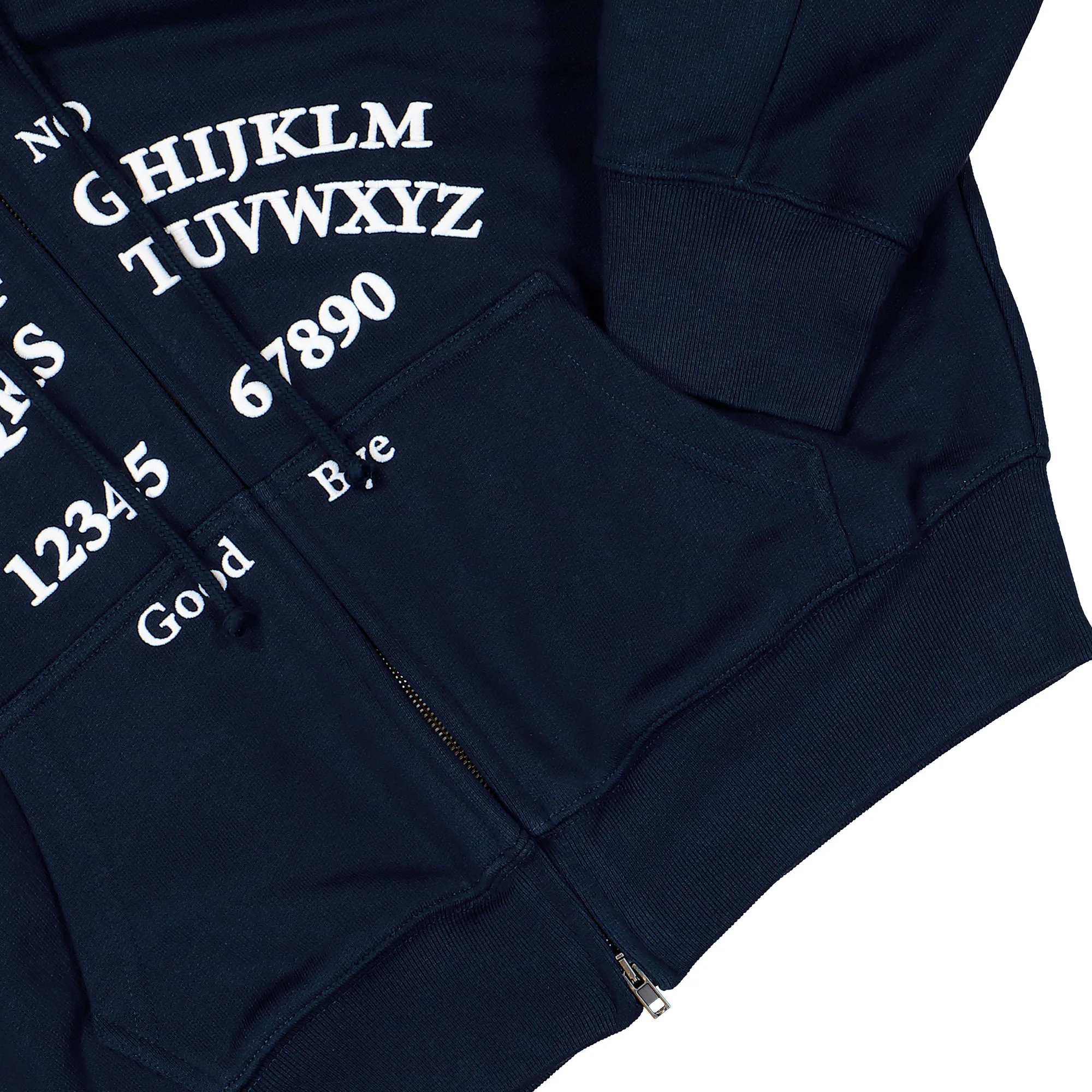 Alphabet Round Shoulder Zip-Up Hoodie - Image 4