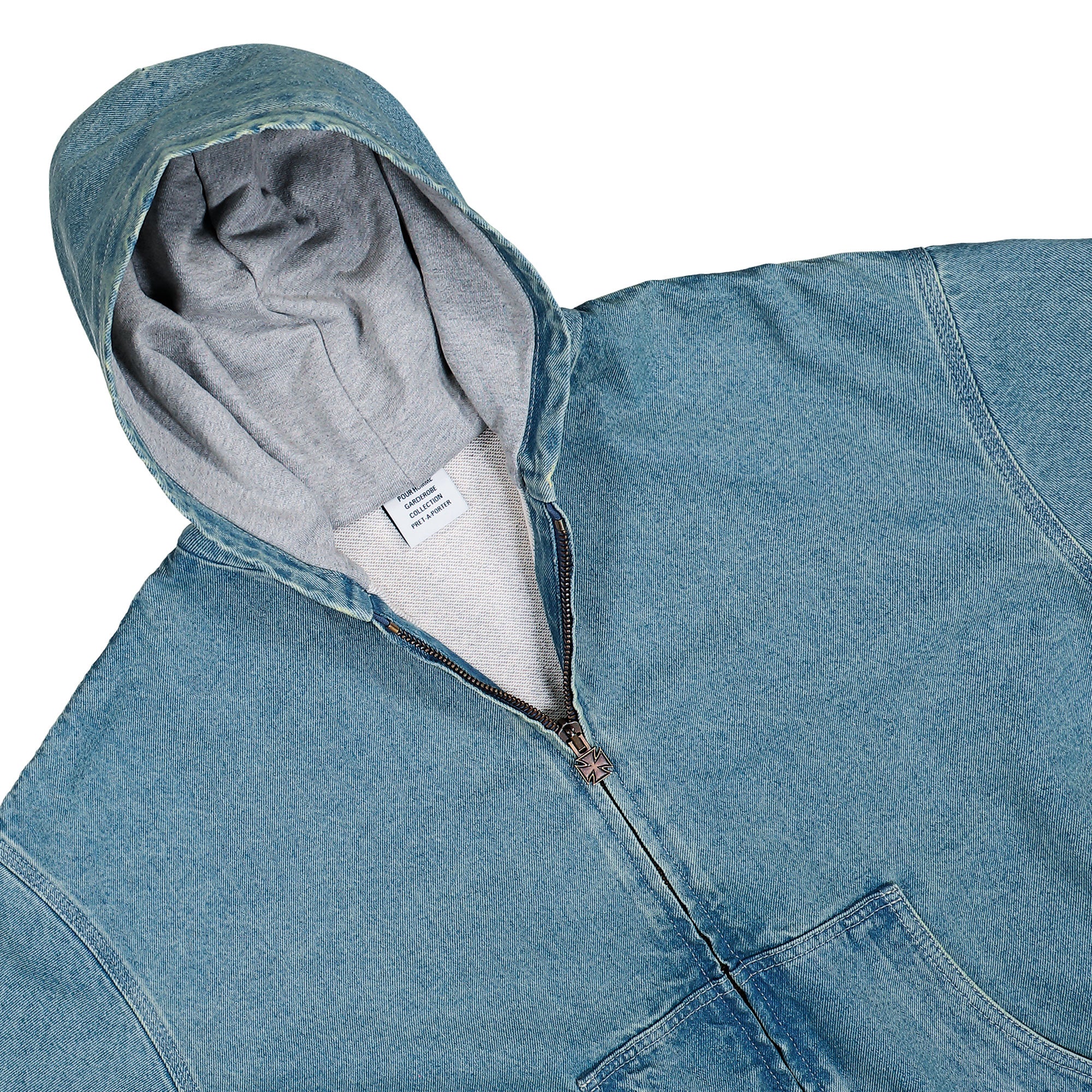 Hooded Workwear Denim Jacket - Image 3