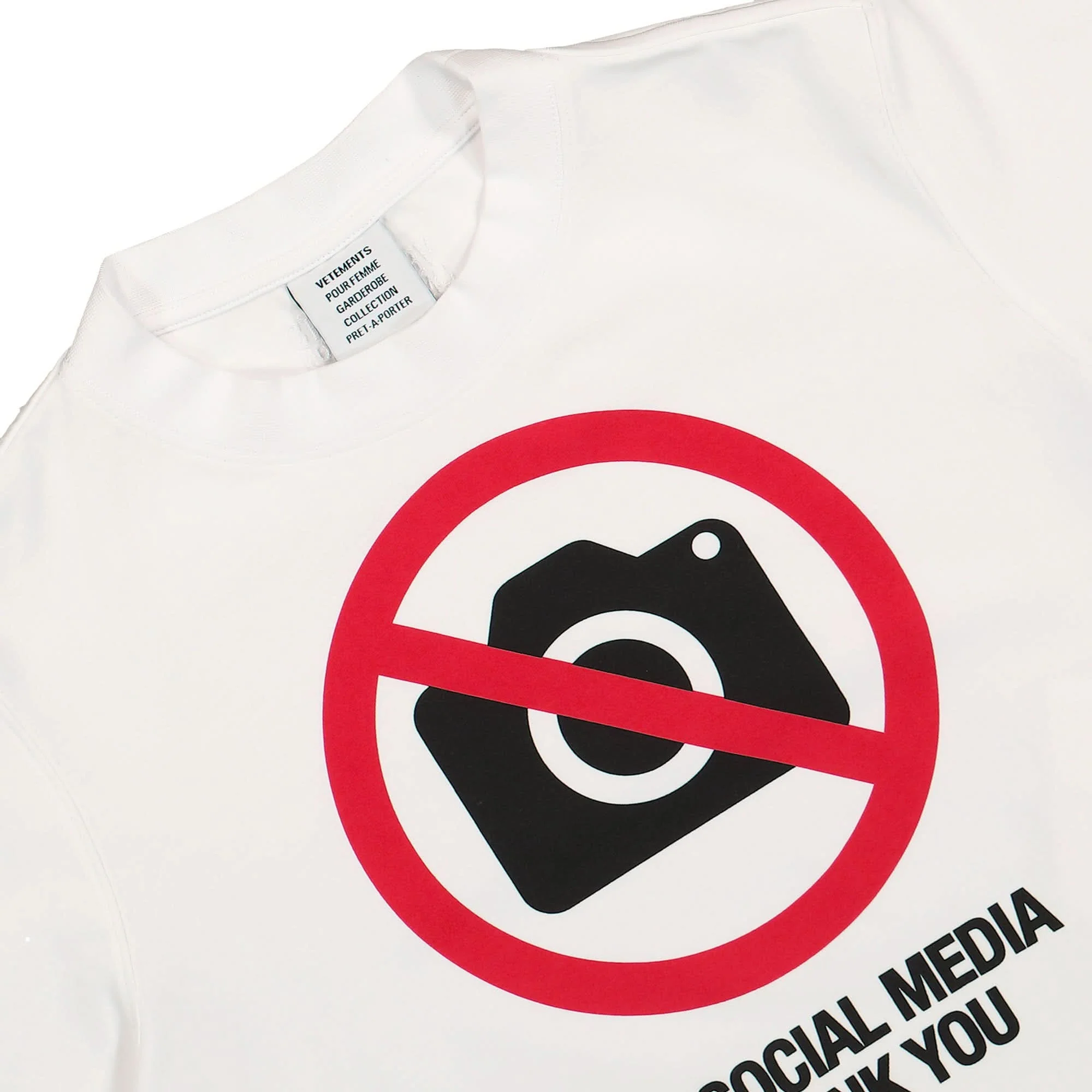 No Social Media Fitted T-Shirt - Image 3