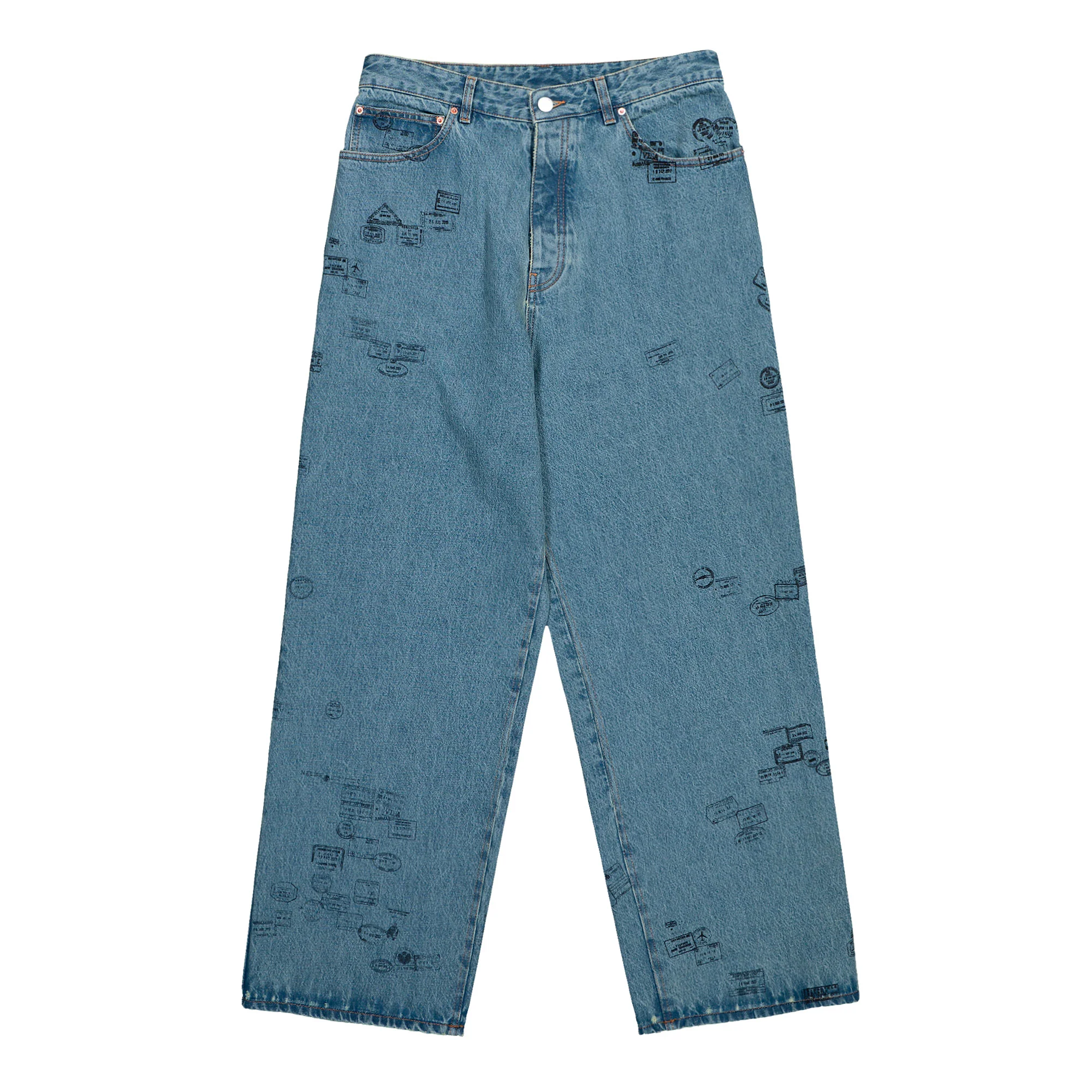 Passport Stamps Jeans