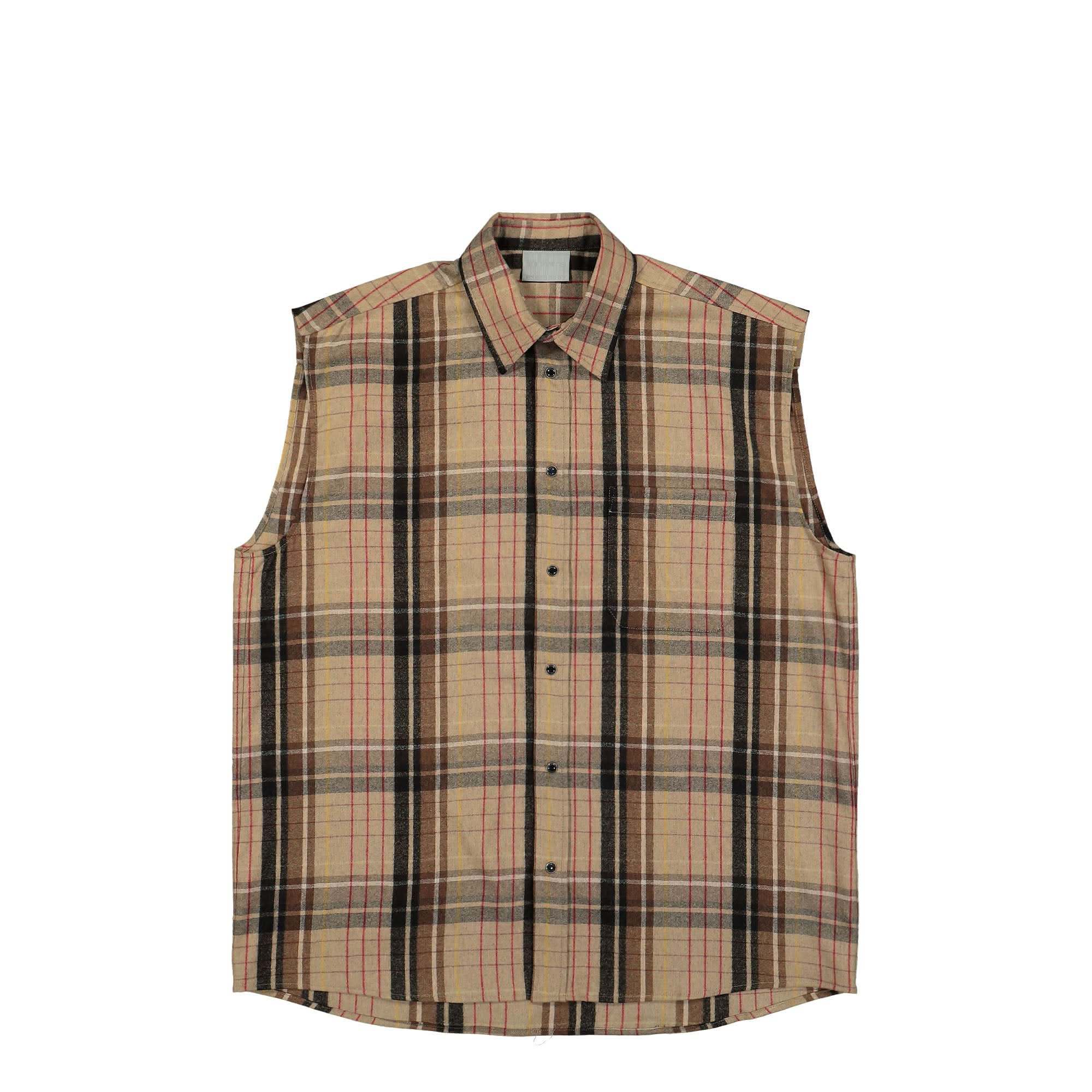 Flannel Sleeveless Shirt