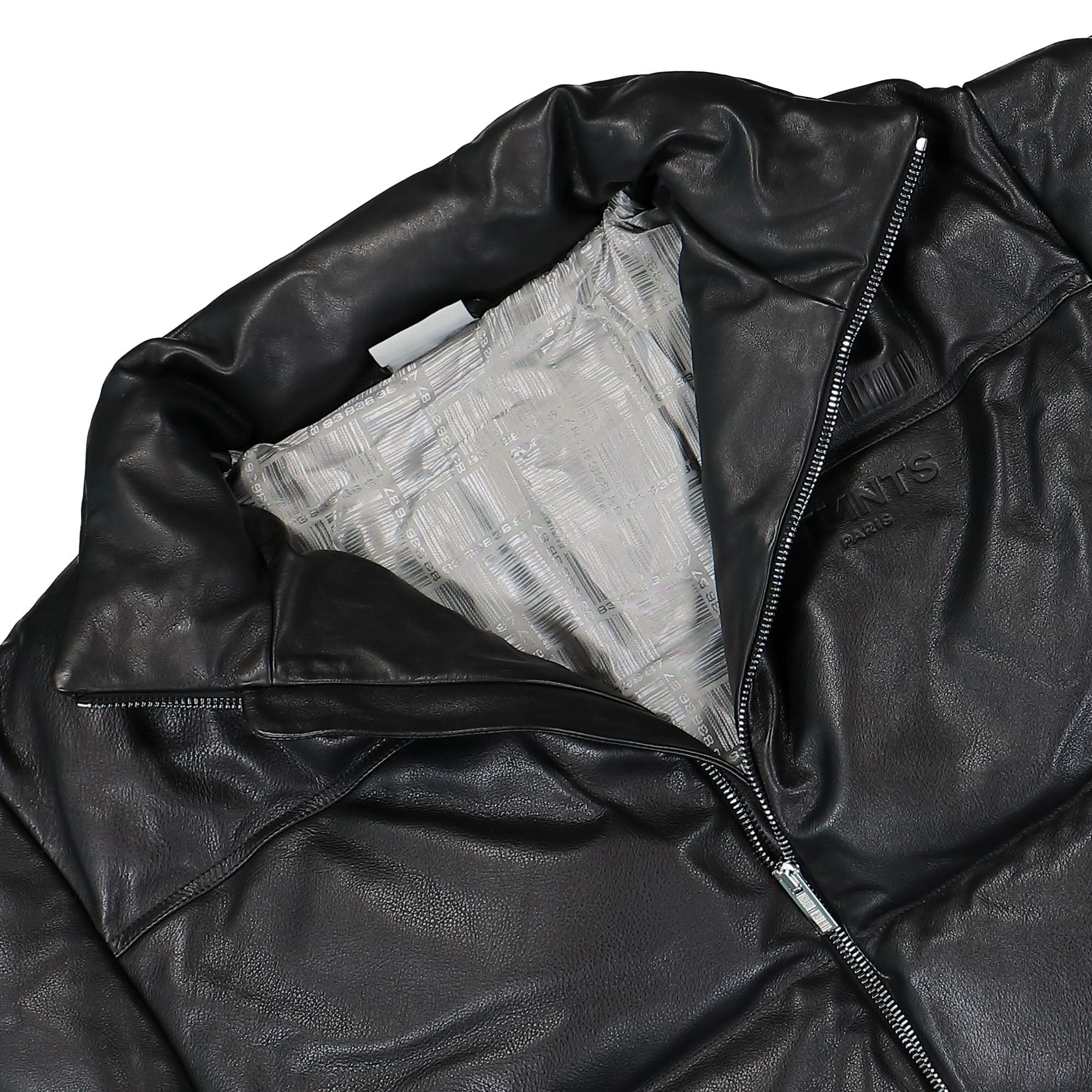 Leather Puffer Jacket - Image 3