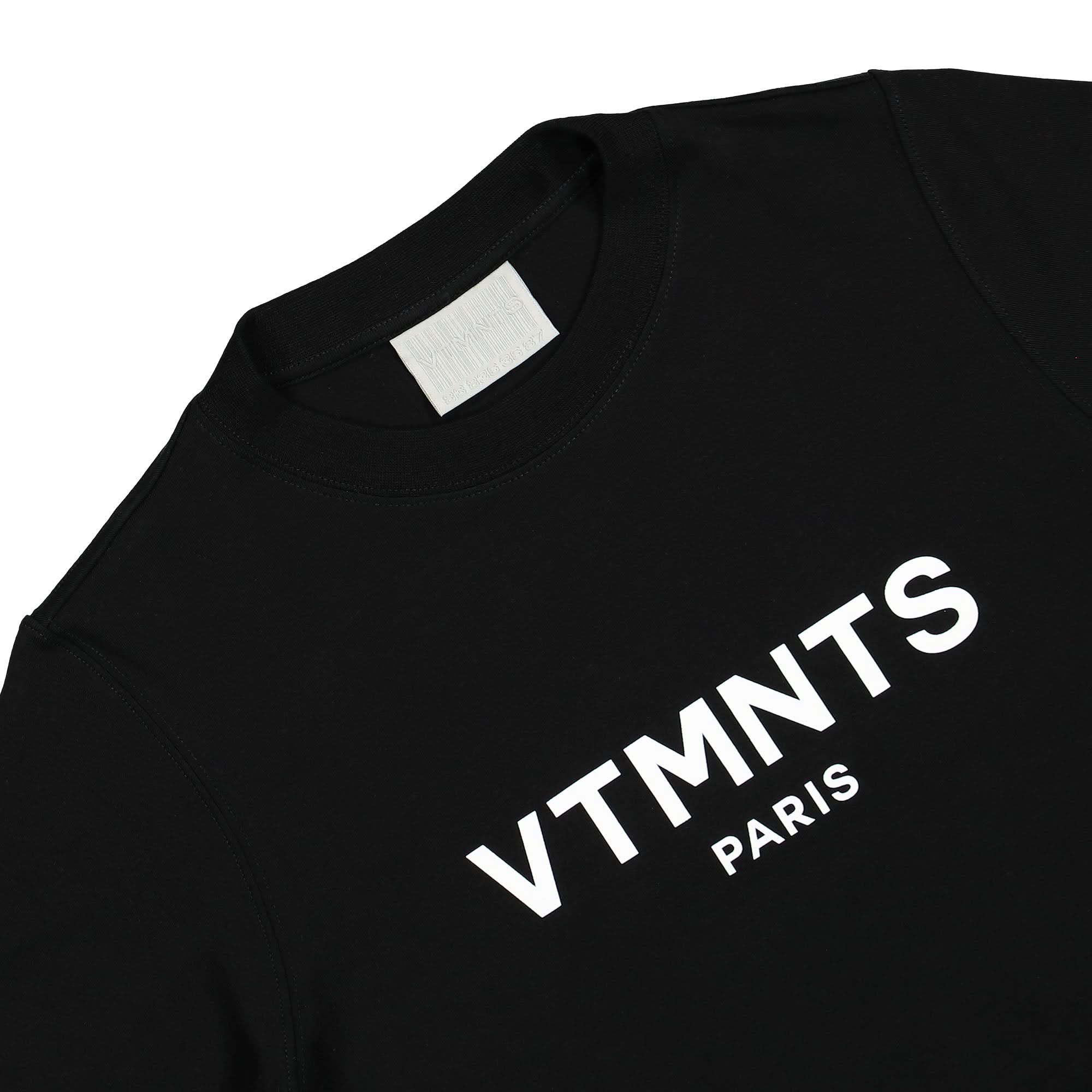 VTMNTS Paris Logo Fitted T-Shirt - Image 3