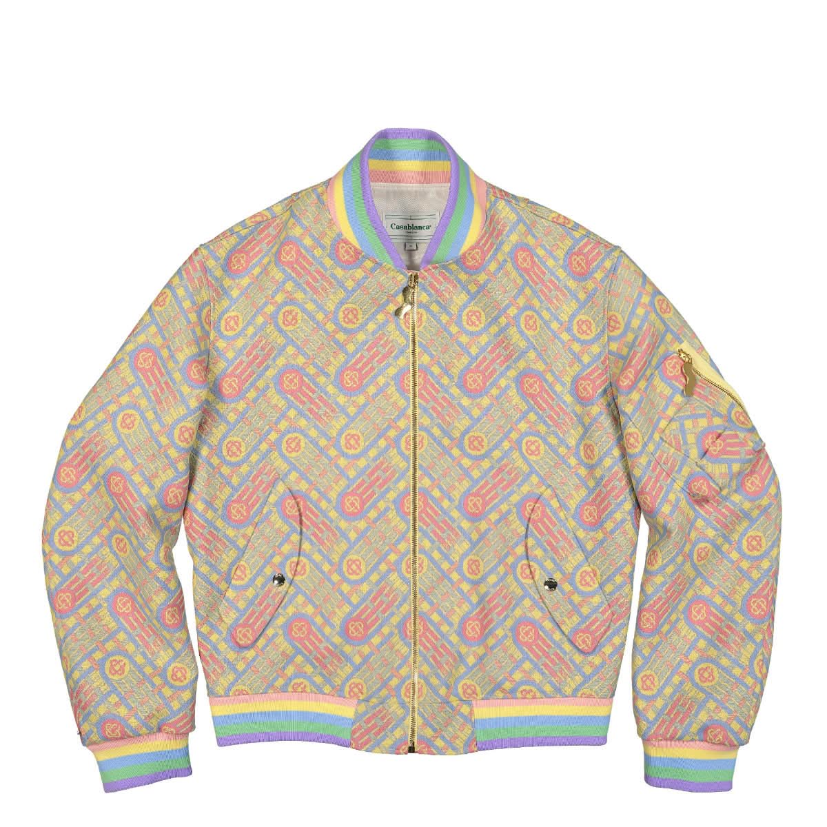 Wool Jacquard Bomber Jacket